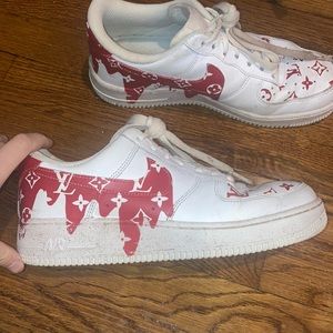 Air Force one custom Louie Vuitton X supreme shoes